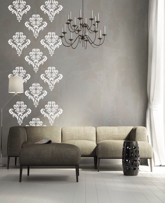 Stencil Half Floral Design